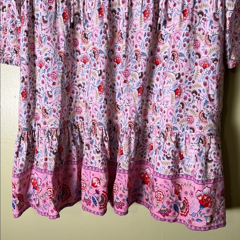 Y2K baby doll 💯percent Rayon Market & Spruce Floral Multicolor Dress - Picture 7 of 9
